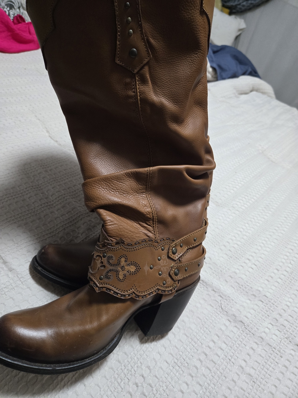 Women's Cuadra Brown Leather Heeled Boots